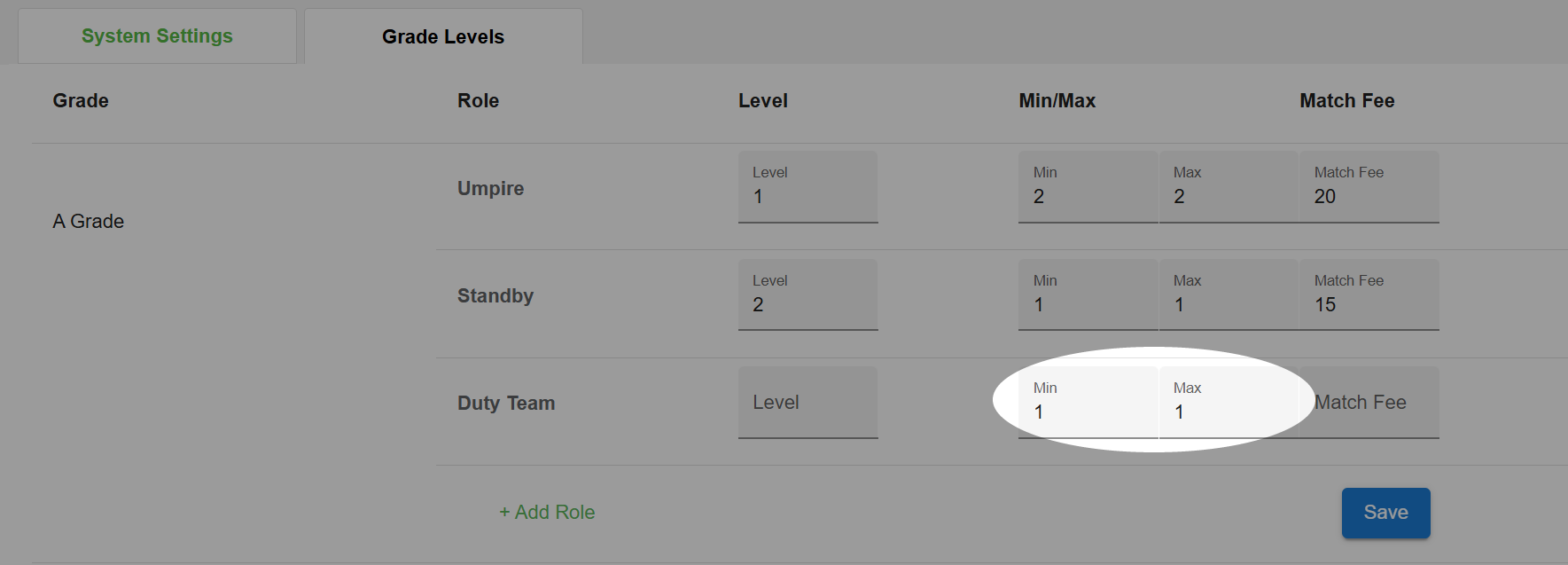 GradeLevels - new role added - min max.png