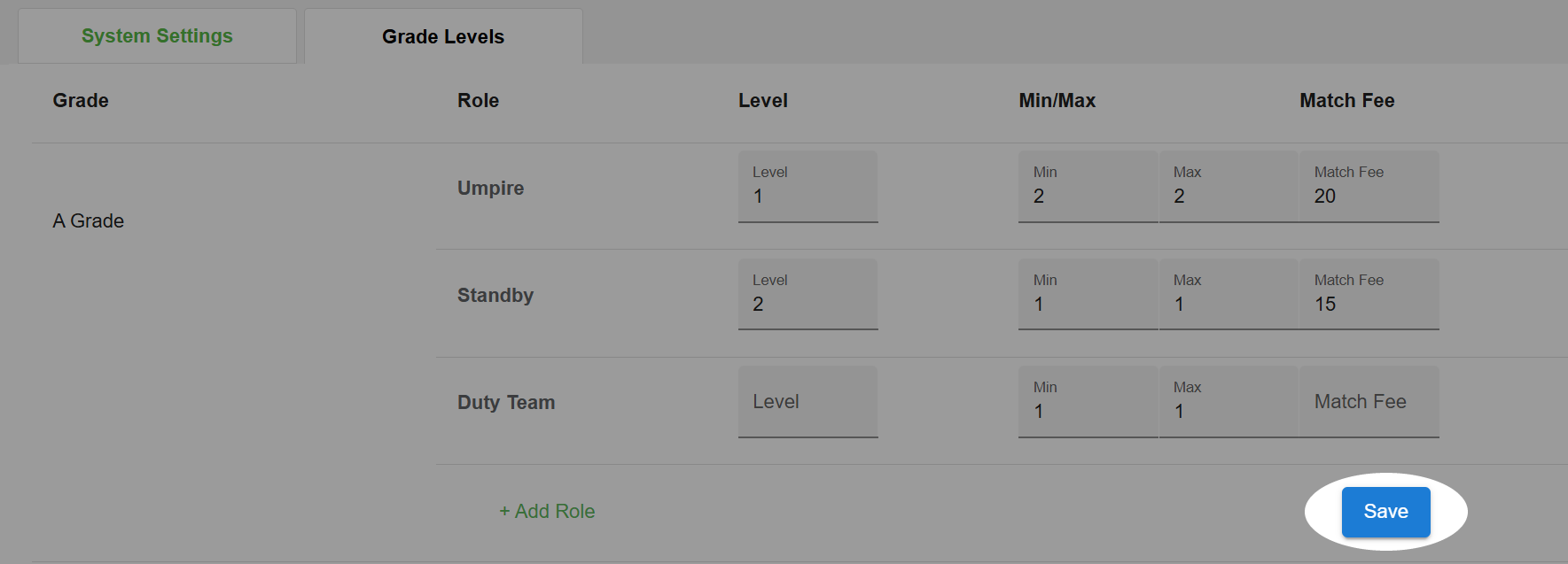 GradeLevels - new role added - save.png