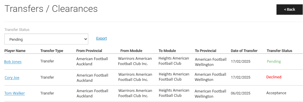 Transfers Clearance screen.png