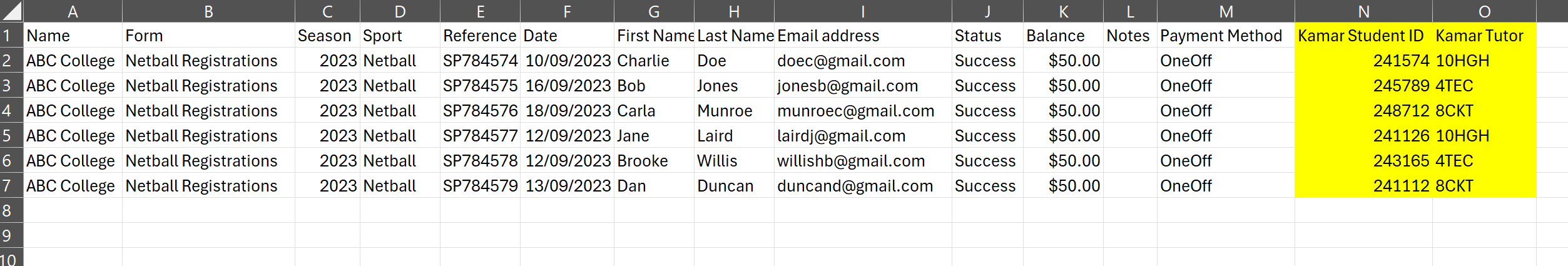 Payment report - fake names - highlighted identification.png